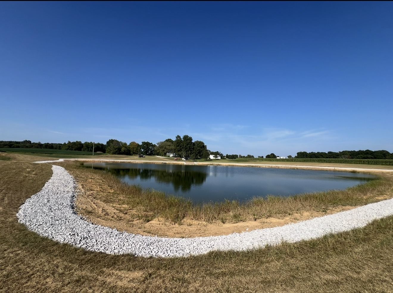 Pond with gravel path
